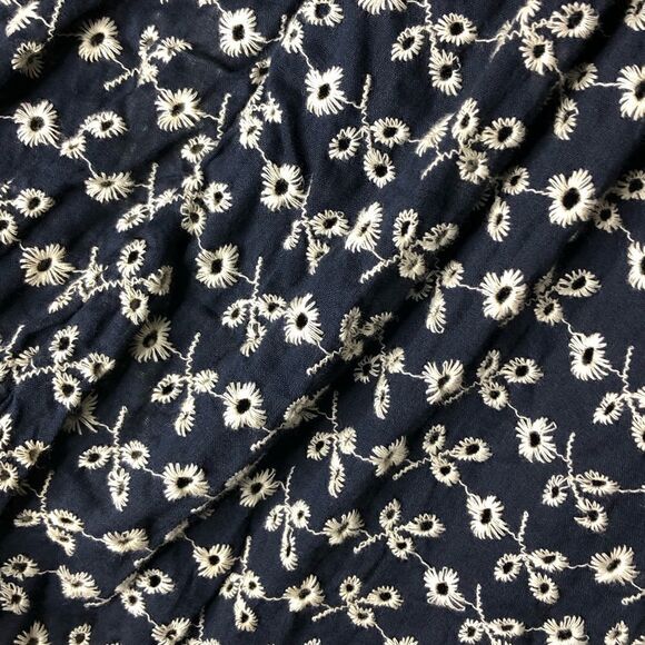 Gianni Bini Navy Blue Lined Eyelet Dress Small - Picture 13 of 14